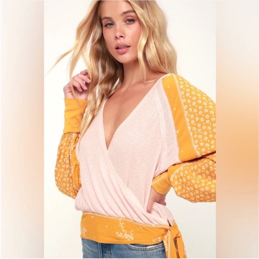 Free People Auxton Thermal Wrap Blouse